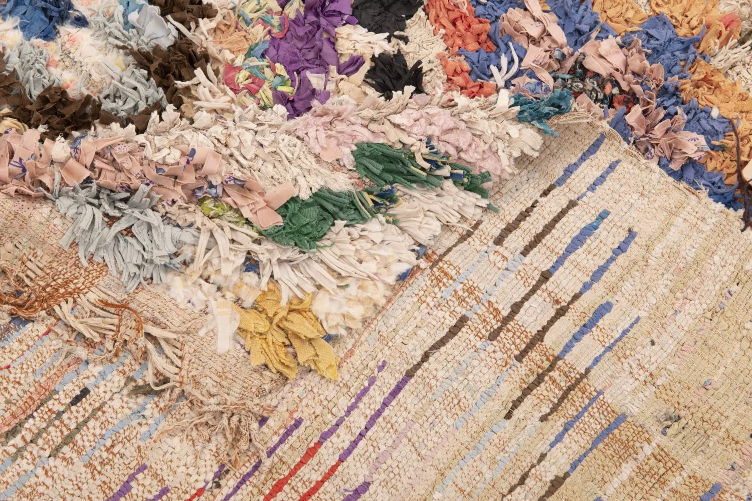 Marokkansk berber tæppe Boucherouite 230 x 125 cm