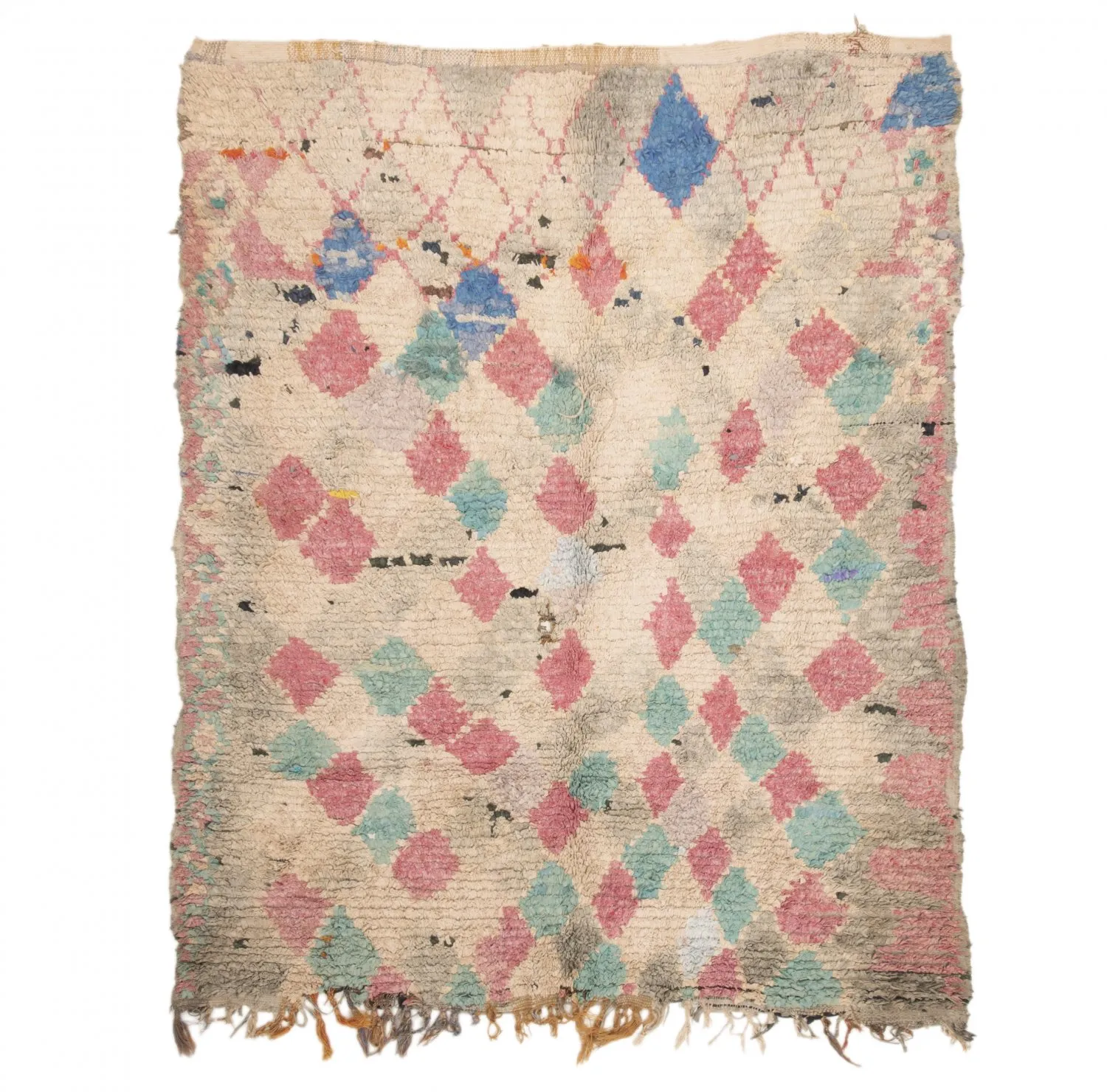 Marokkansk berber tæppe Boucherouite 205 x 170 cm