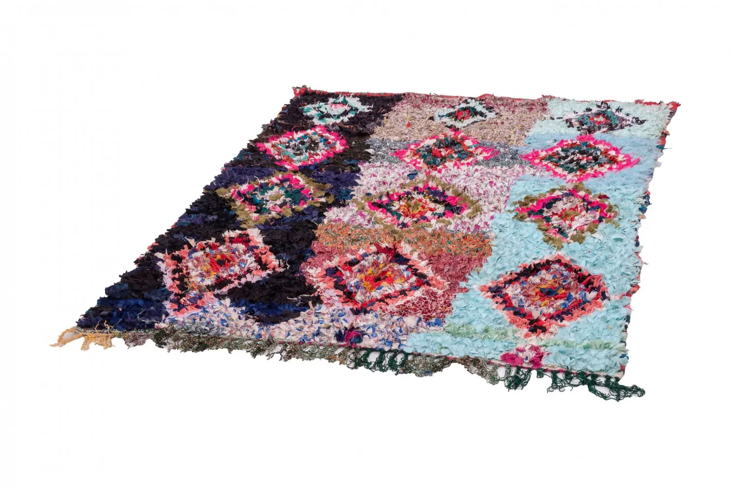 Marokkansk berber tæppe Boucherouite 195 x 150 cm