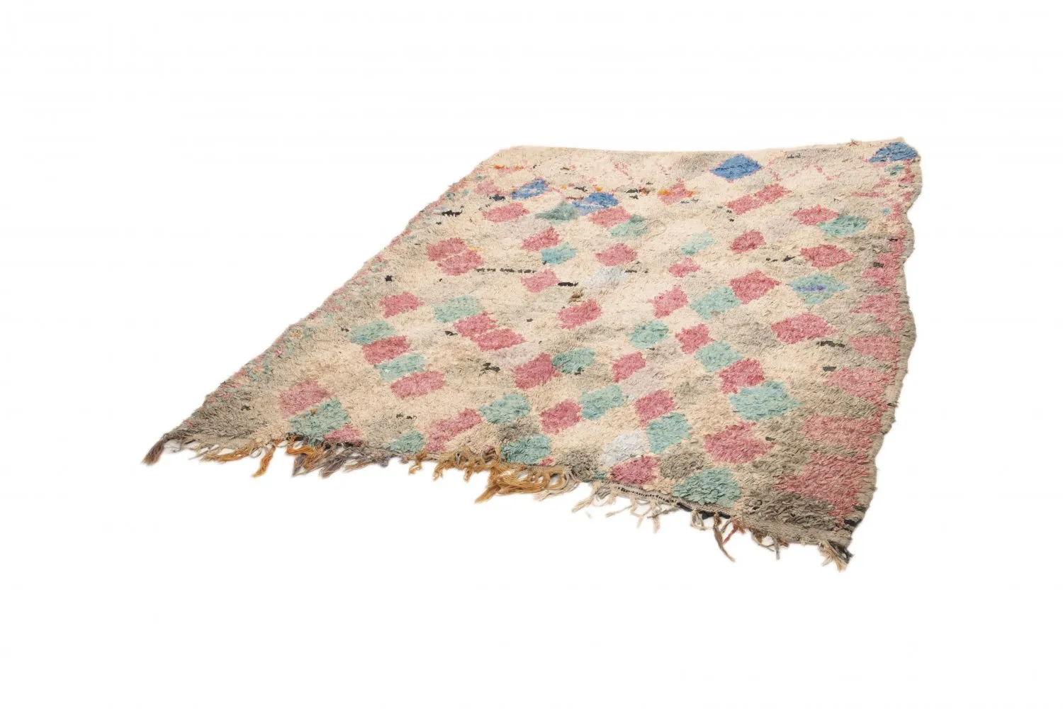 Marokkansk berber tæppe Boucherouite 205 x 170 cm