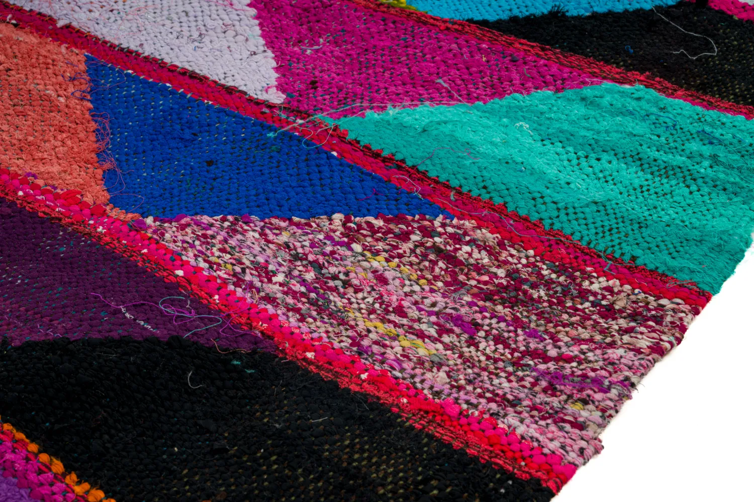 Marokkansk berber tæppe Boucherouite 125 x 260 cm