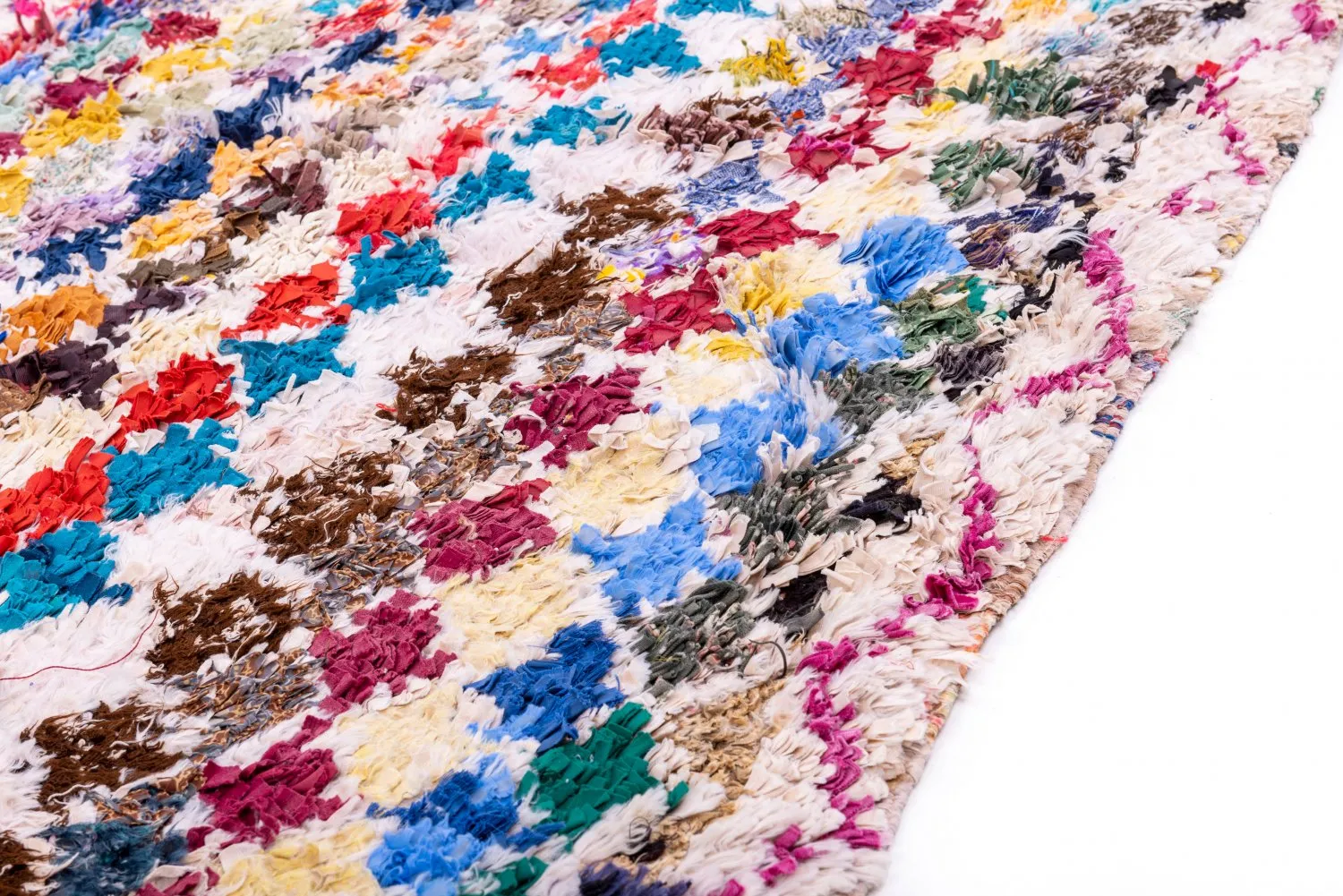 Marokkansk berber tæppe Boucherouite 205 x 155 cm
