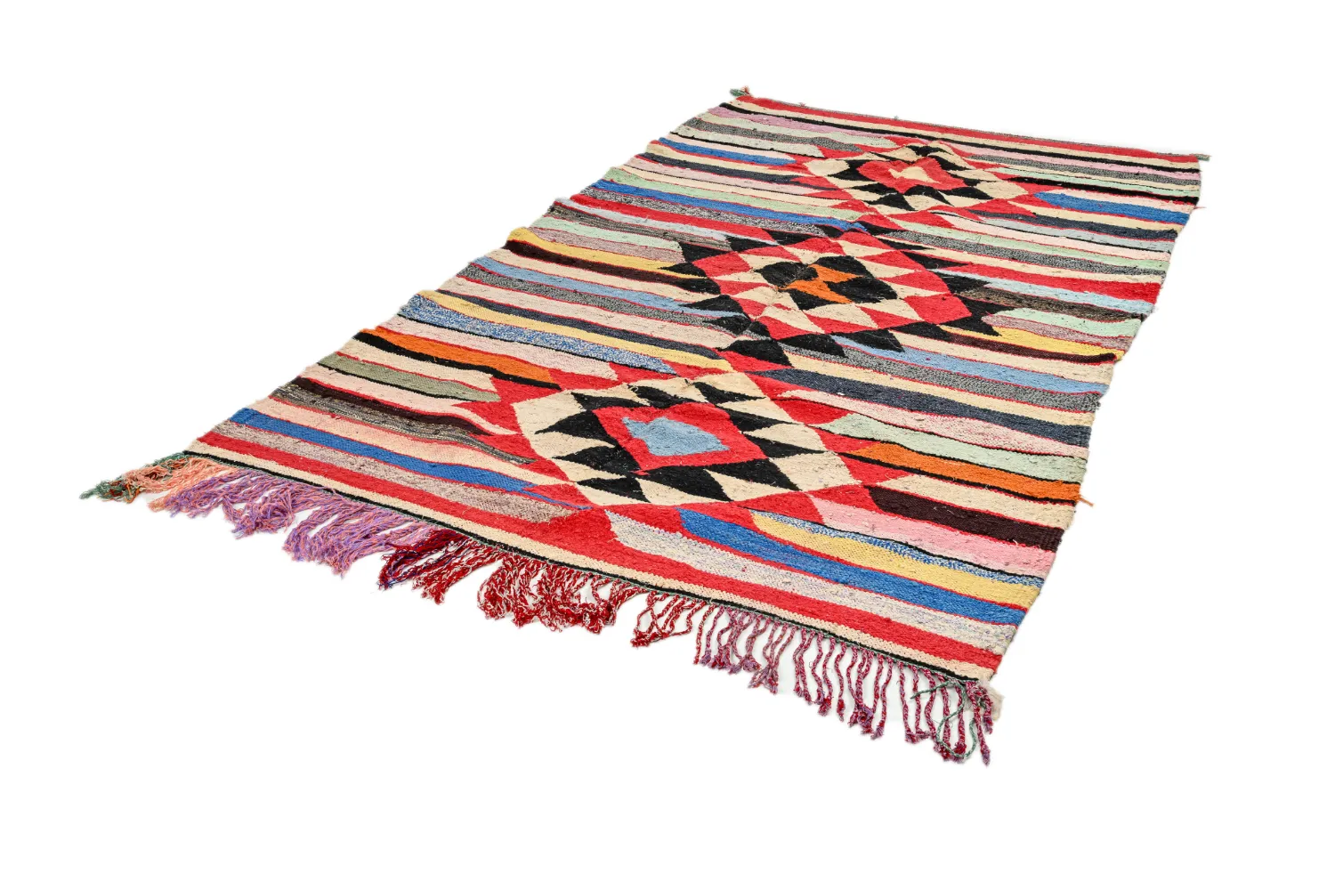 Marokkansk berber tæppe Boucherouite 145 x 250 cm