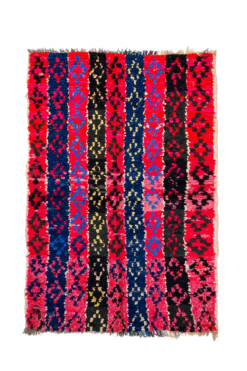 Marokkansk berber tæppe Boucherouite 135 x 205 cm