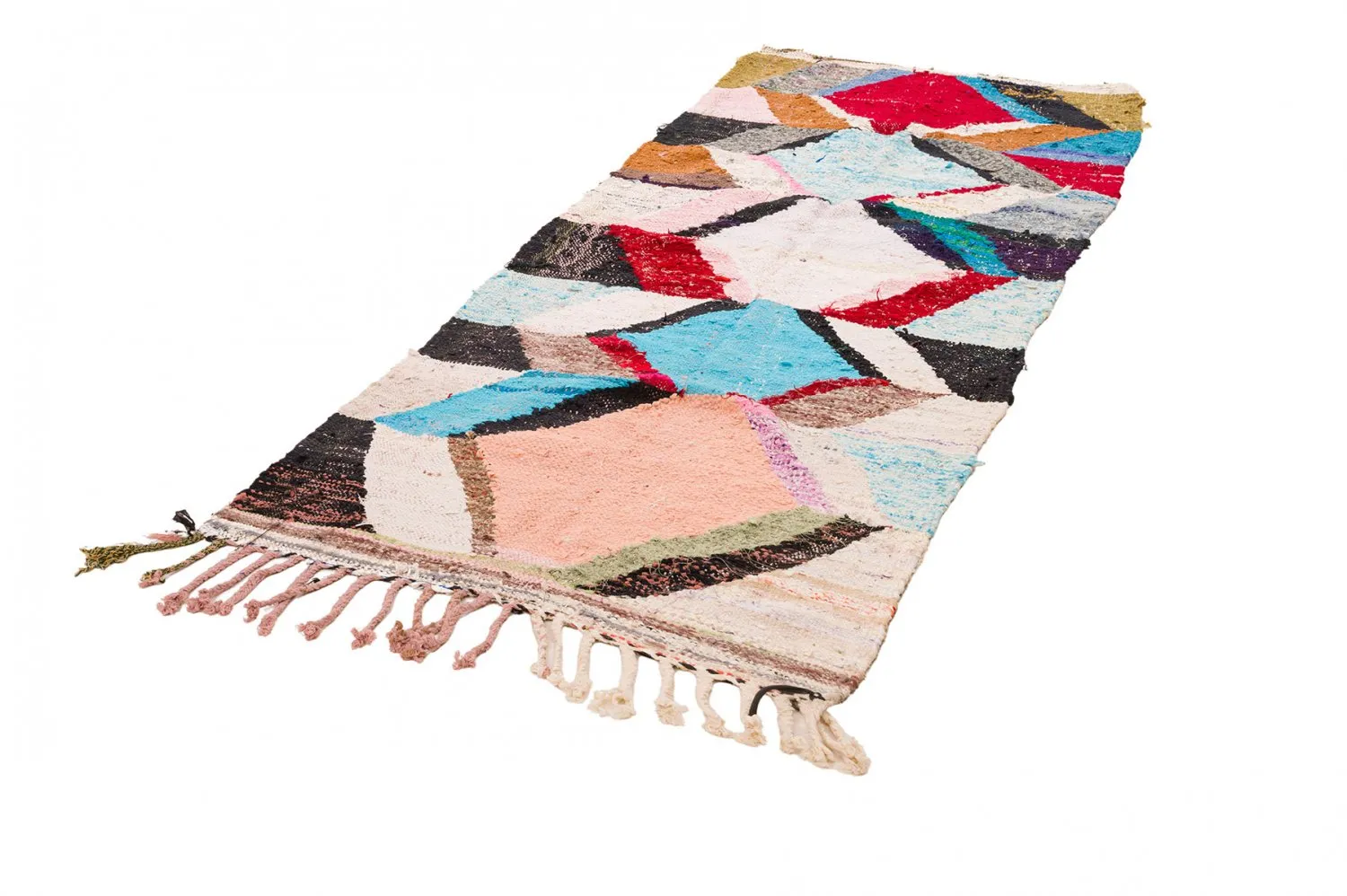 Marockansk Boucherouite-matta 370 x 190 cm