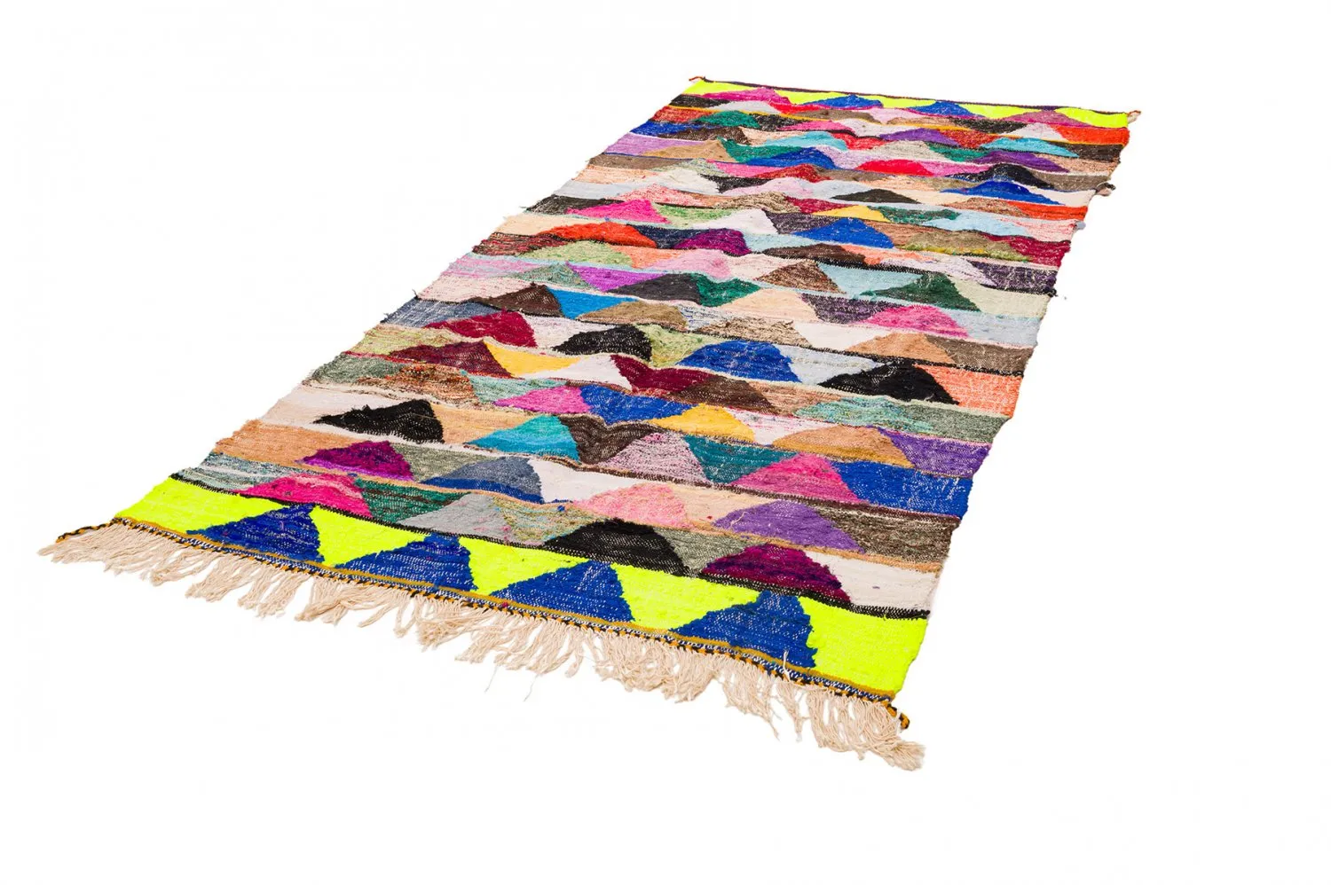 Marokkansk berber tæppe Boucherouite 135 x 290 cm