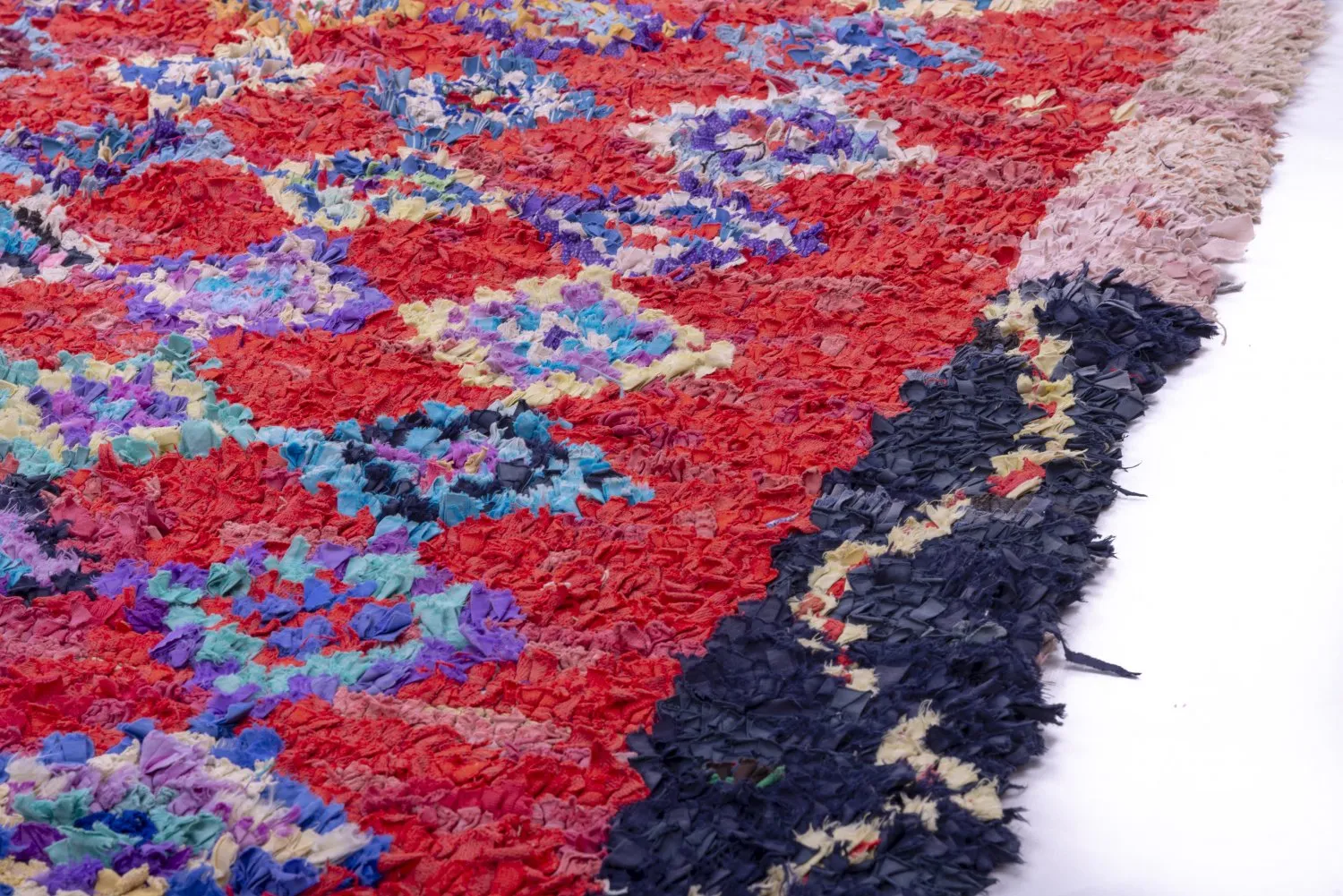 Marokkansk berber tæppe Boucherouite 245 x 150 cm