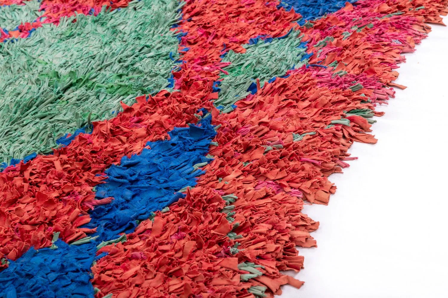 Marokkansk berber tæppe Boucherouite 330 x 100 cm