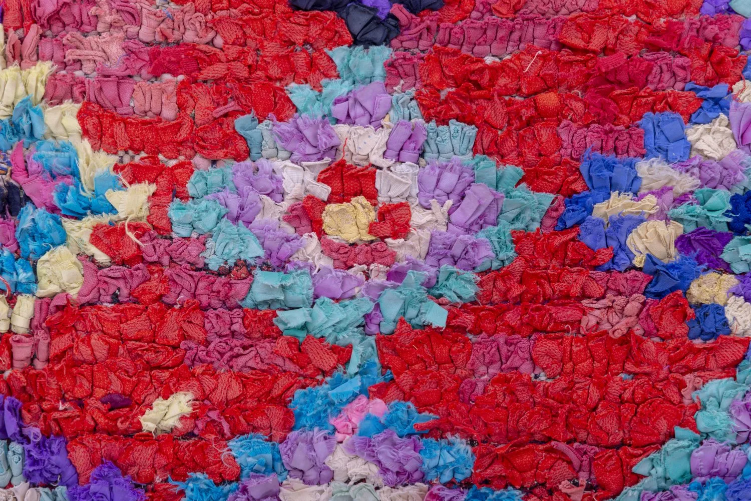 Marokkansk berber tæppe Boucherouite 245 x 150 cm