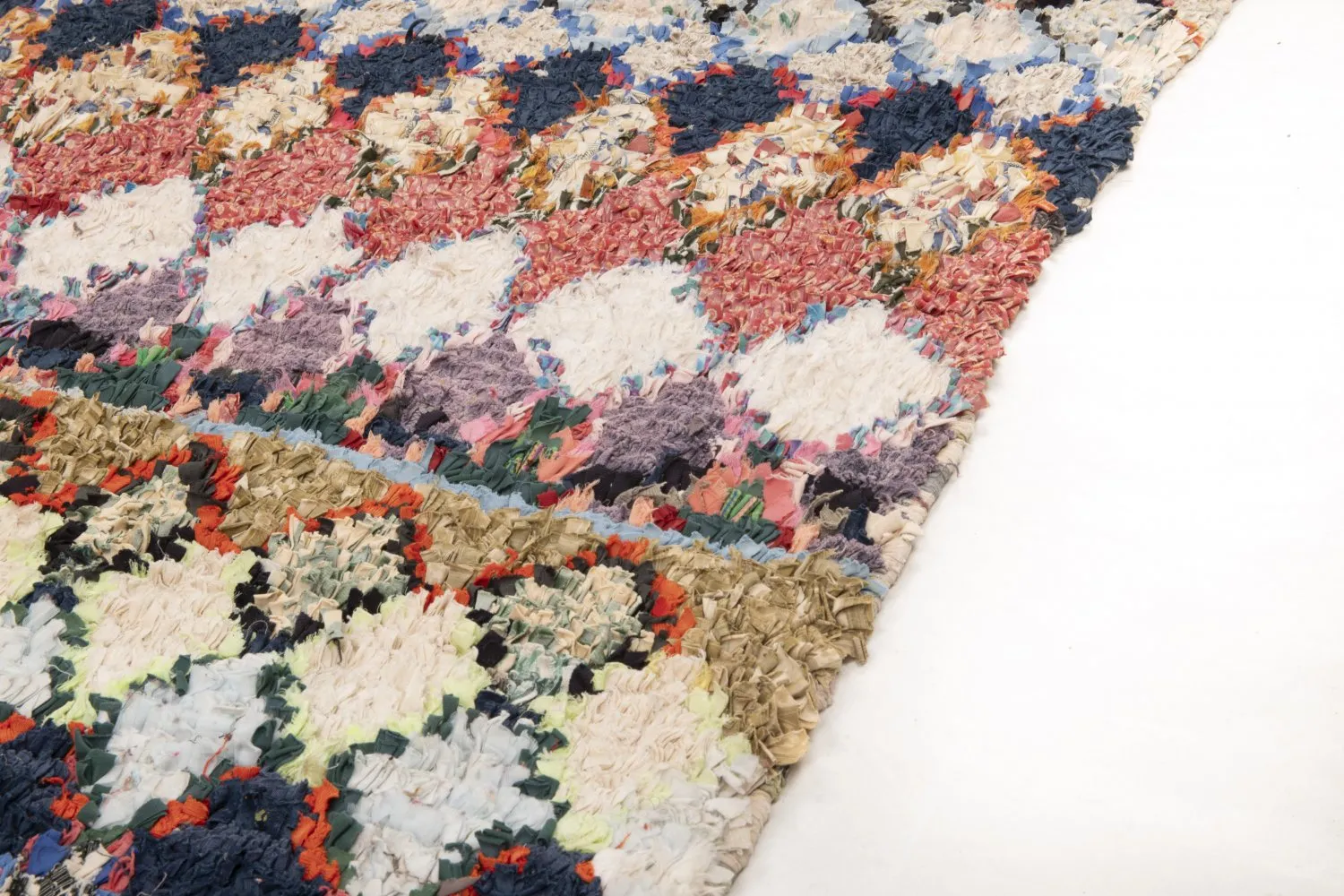 Marokkansk berber tæppe Boucherouite 210 x 140 cm
