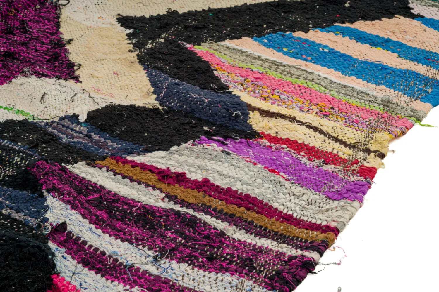 Marokkansk berber tæppe Boucherouite 140 x 220 cm