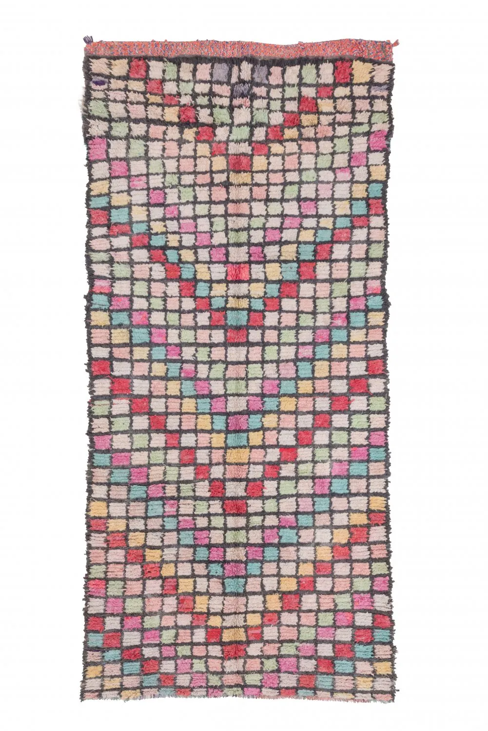 Marokkansk berber tæppe Boucherouite 275 x 125 cm