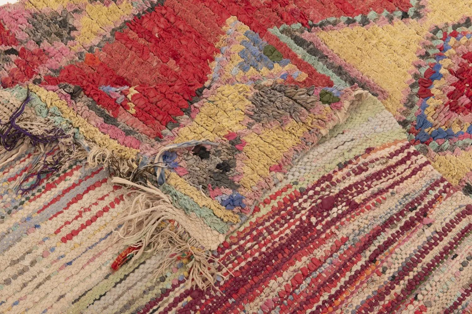 Marokkansk berber tæppe Boucherouite 300 x 120 cm