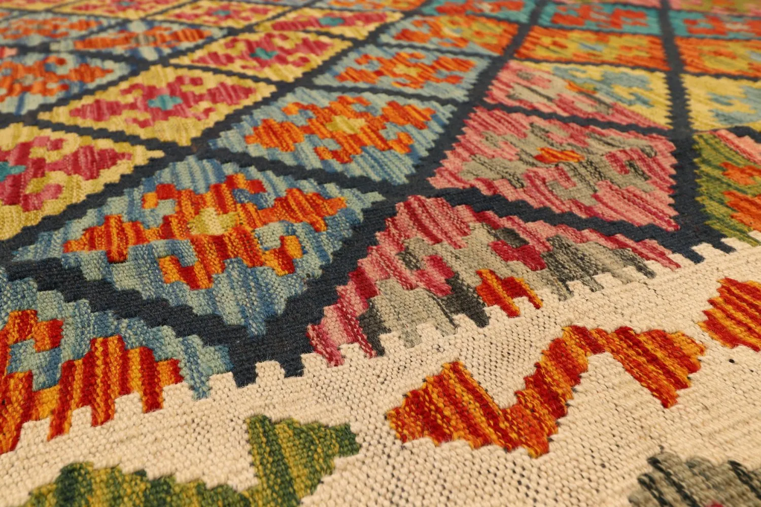 Orientalsk kelimtæppe 257 x 184 cm