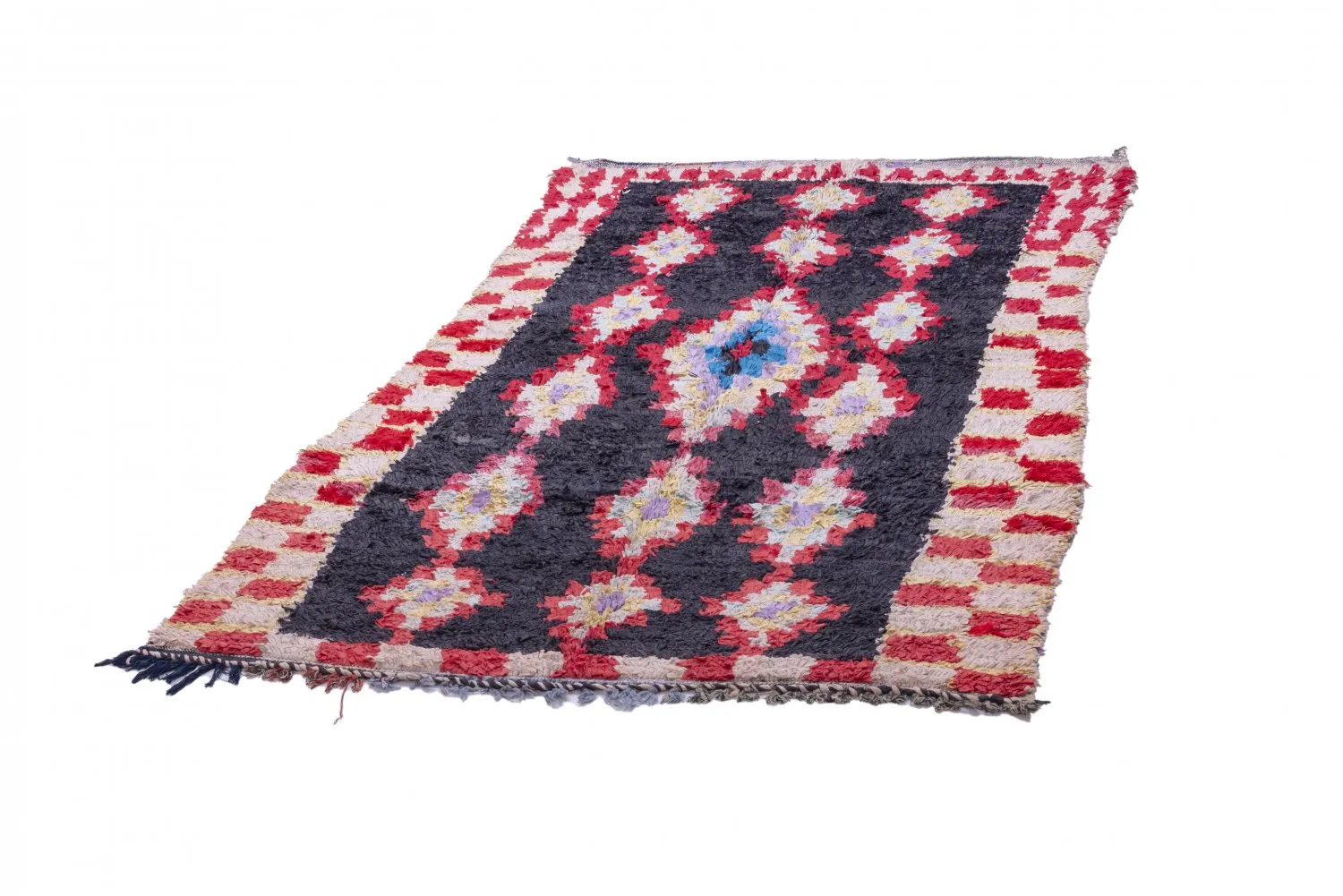 Marokkansk berber tæppe Boucherouite 235 x 130 cm