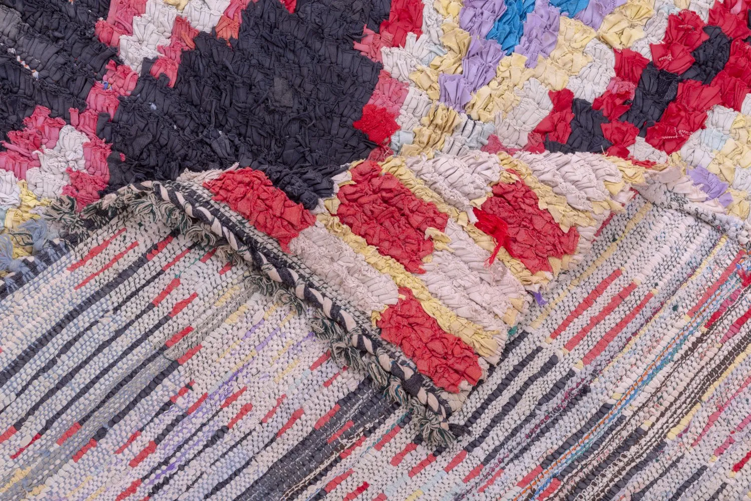 Marokkansk berber tæppe Boucherouite 235 x 130 cm
