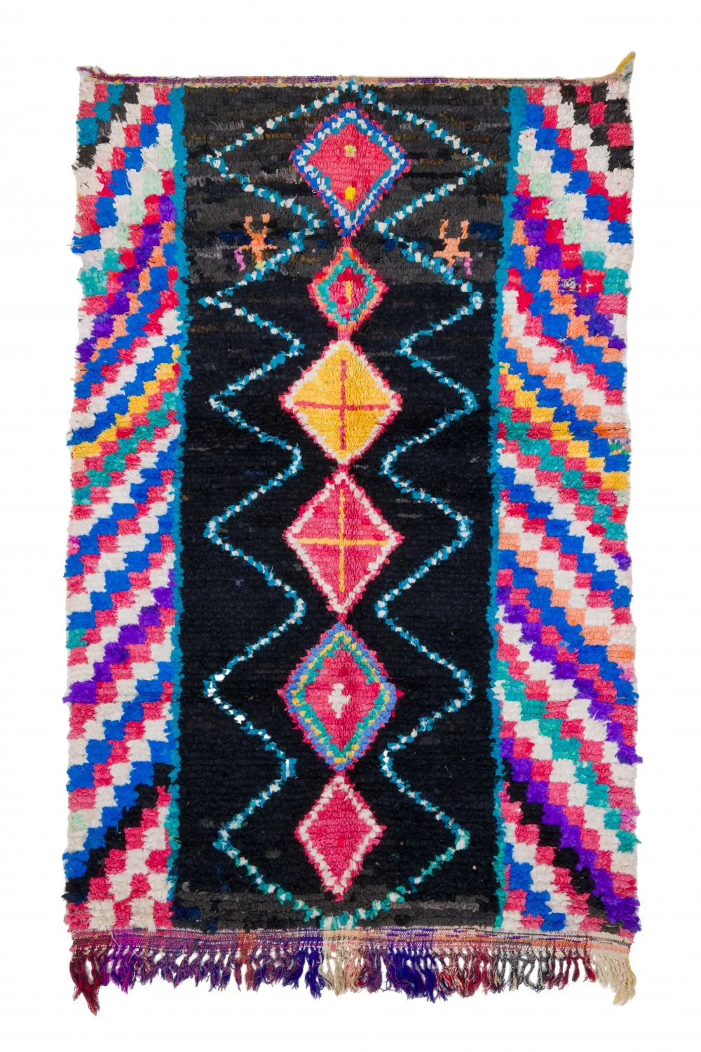 Marokkansk berber tæppe Boucherouite 250 x 155 cm