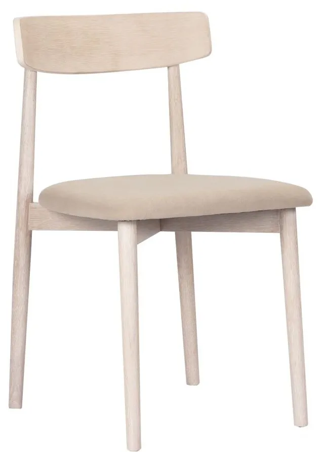 Stol - Ystad (hvid eg/beige) - 2 stk