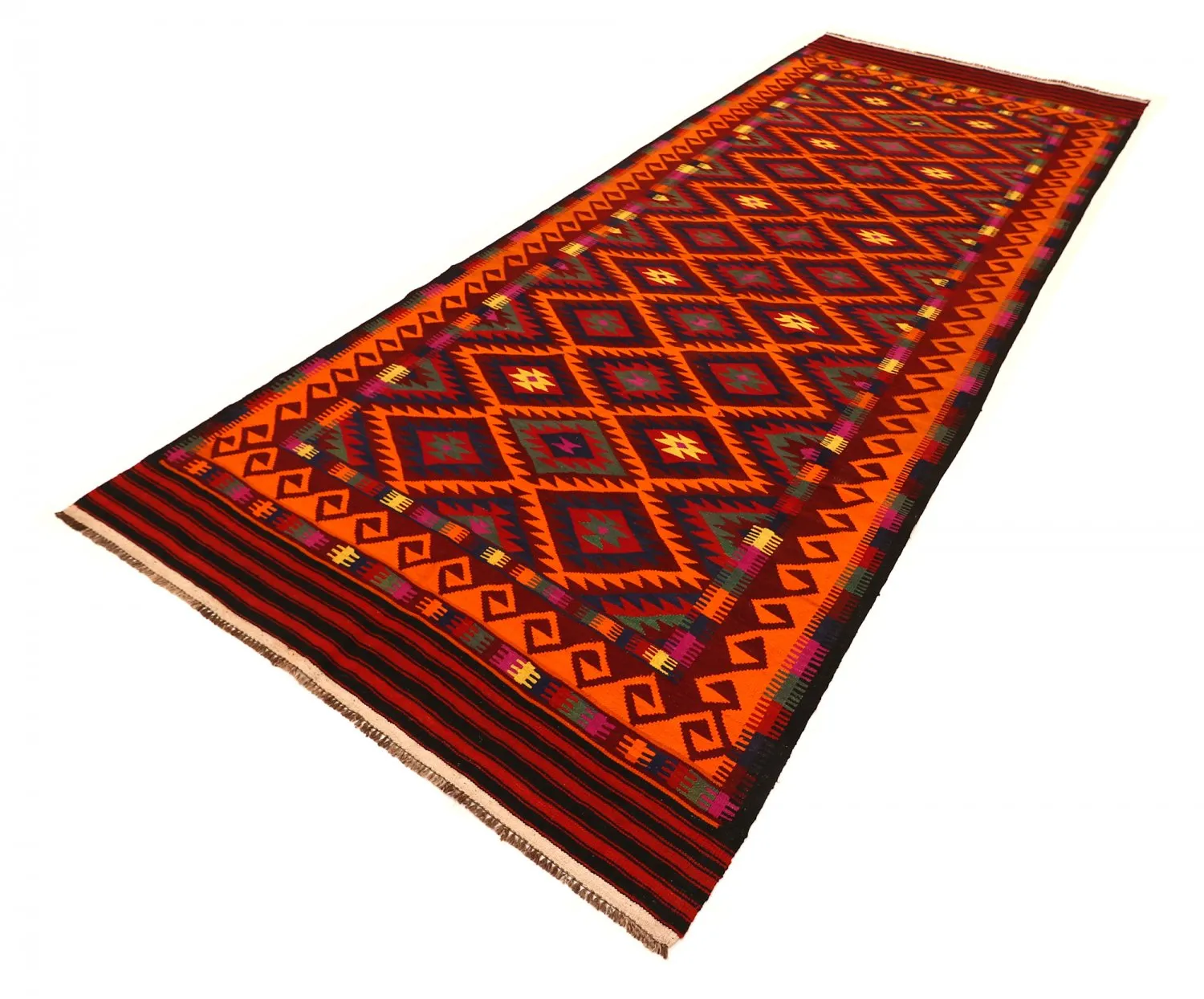 Orientalsk kelimtæppe 398 x 157 cm