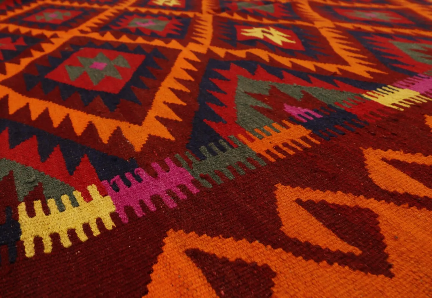 Orientalsk kelimtæppe 398 x 157 cm