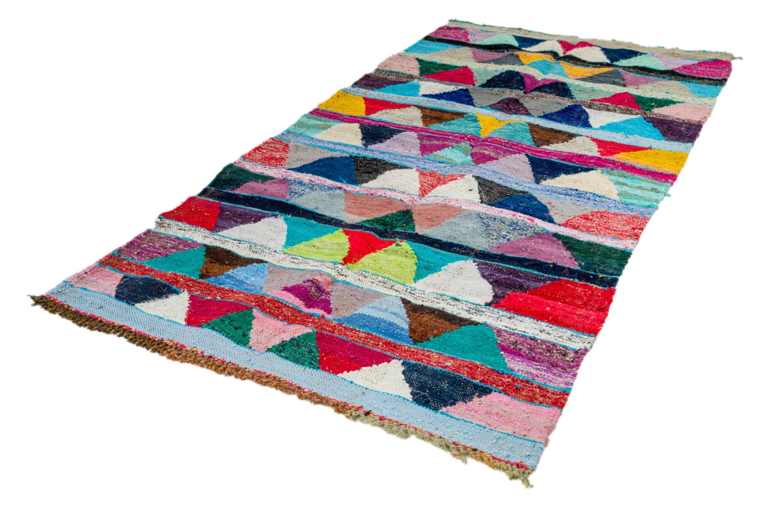 Marokkansk berber tæppe Boucherouite 135 x 265 cm