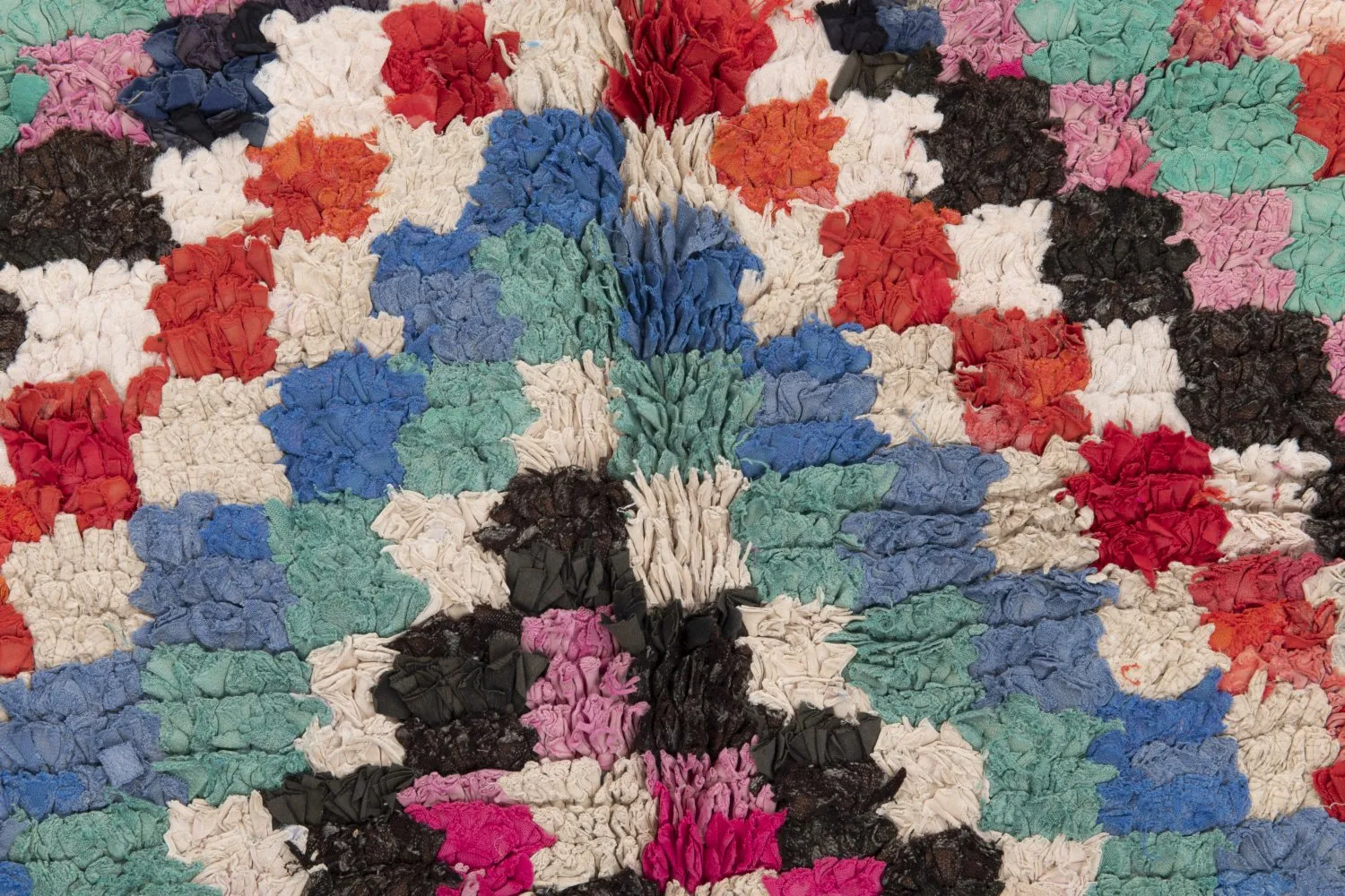 Marokkansk berber tæppe Boucherouite 245 x 140 cm