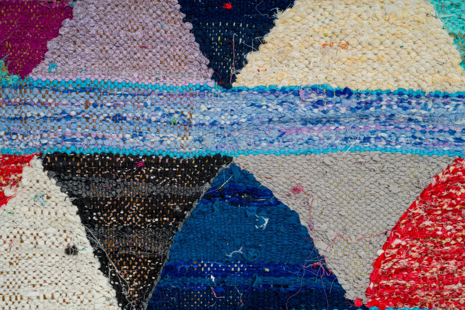 Marokkansk berber tæppe Boucherouite 135 x 265 cm