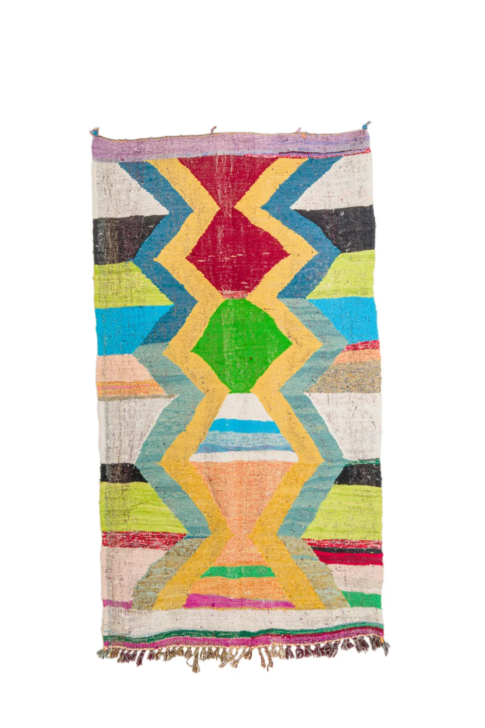 Marokkansk berber tæppe Boucherouite 125 x 230 cm