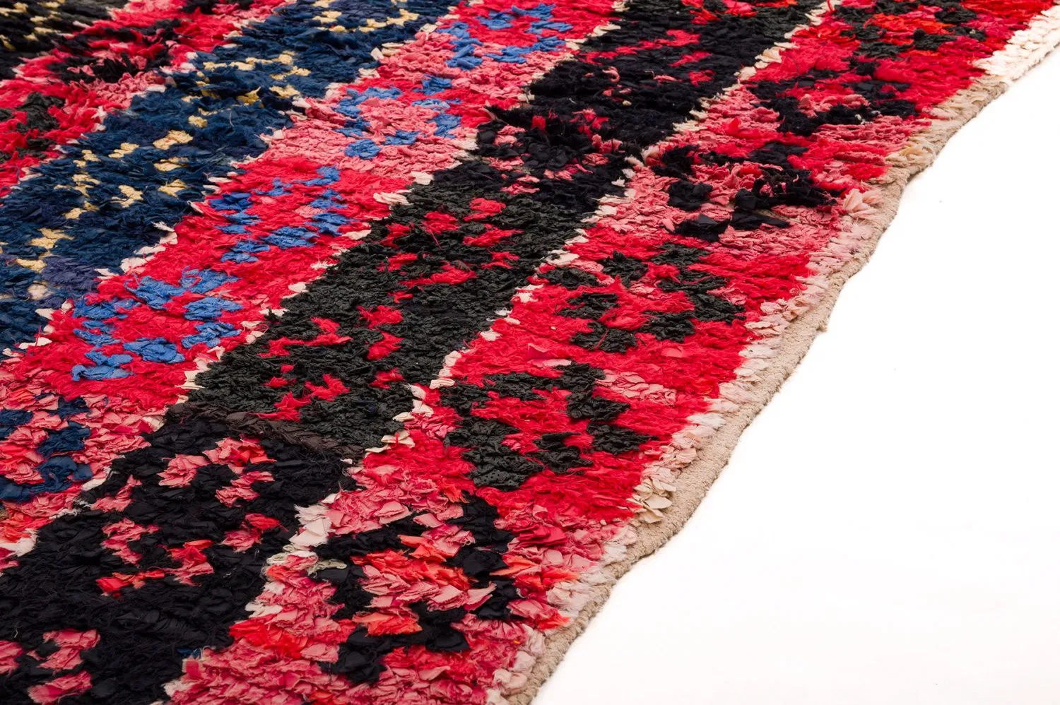 Marokkansk berber tæppe Boucherouite 135 x 205 cm