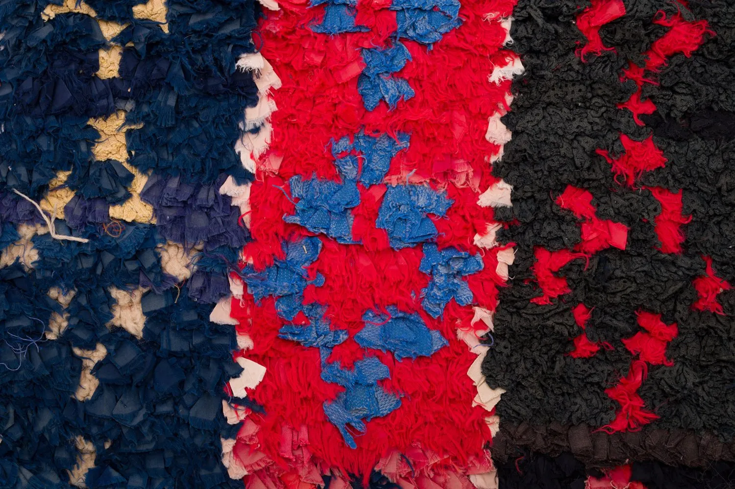 Marokkansk berber tæppe Boucherouite 135 x 205 cm