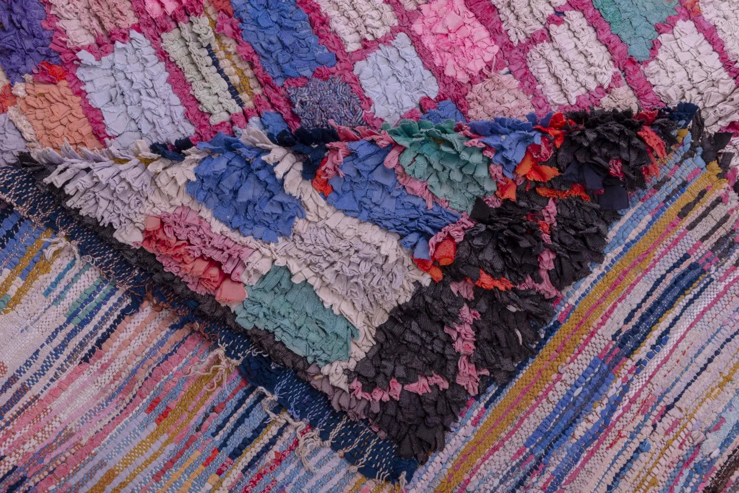 Marokkansk berber tæppe Boucherouite 290 x 150 cm