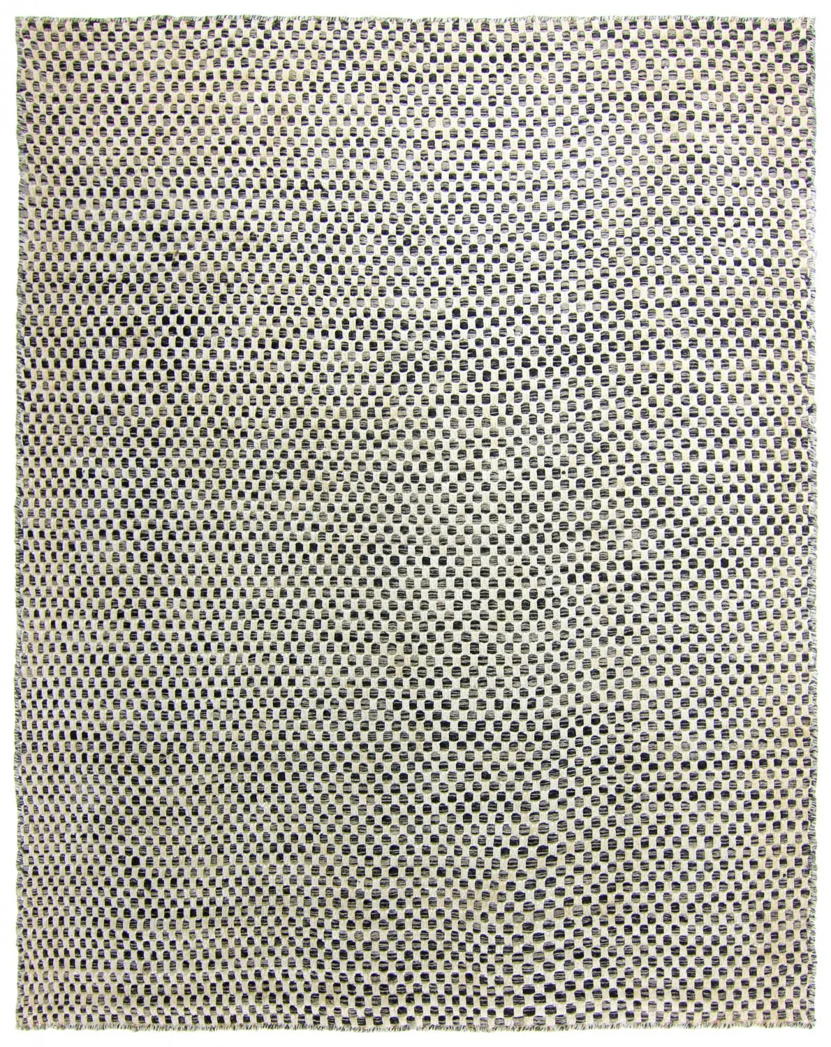 Uldtæppe - Jenim (sort/beige)