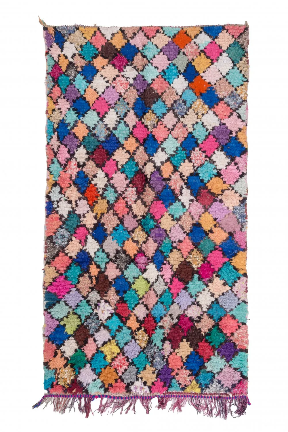 Marokkansk berber tæppe Boucherouite 255 x 135 cm