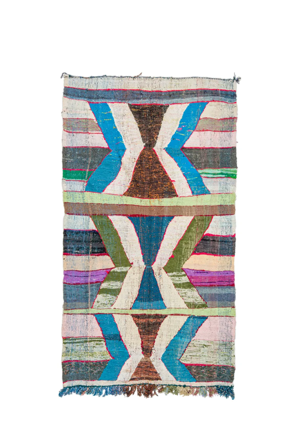 Marokkansk berber tæppe Boucherouite 140 x 250 cm