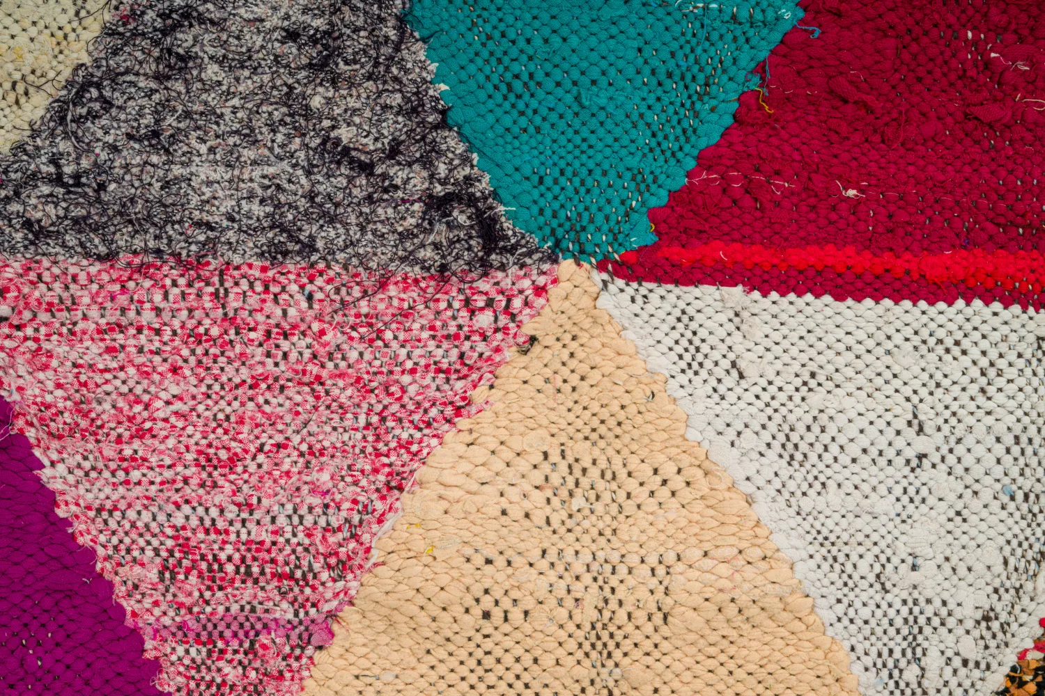 Marokkansk berber tæppe Boucherouite 130 x 280 cm