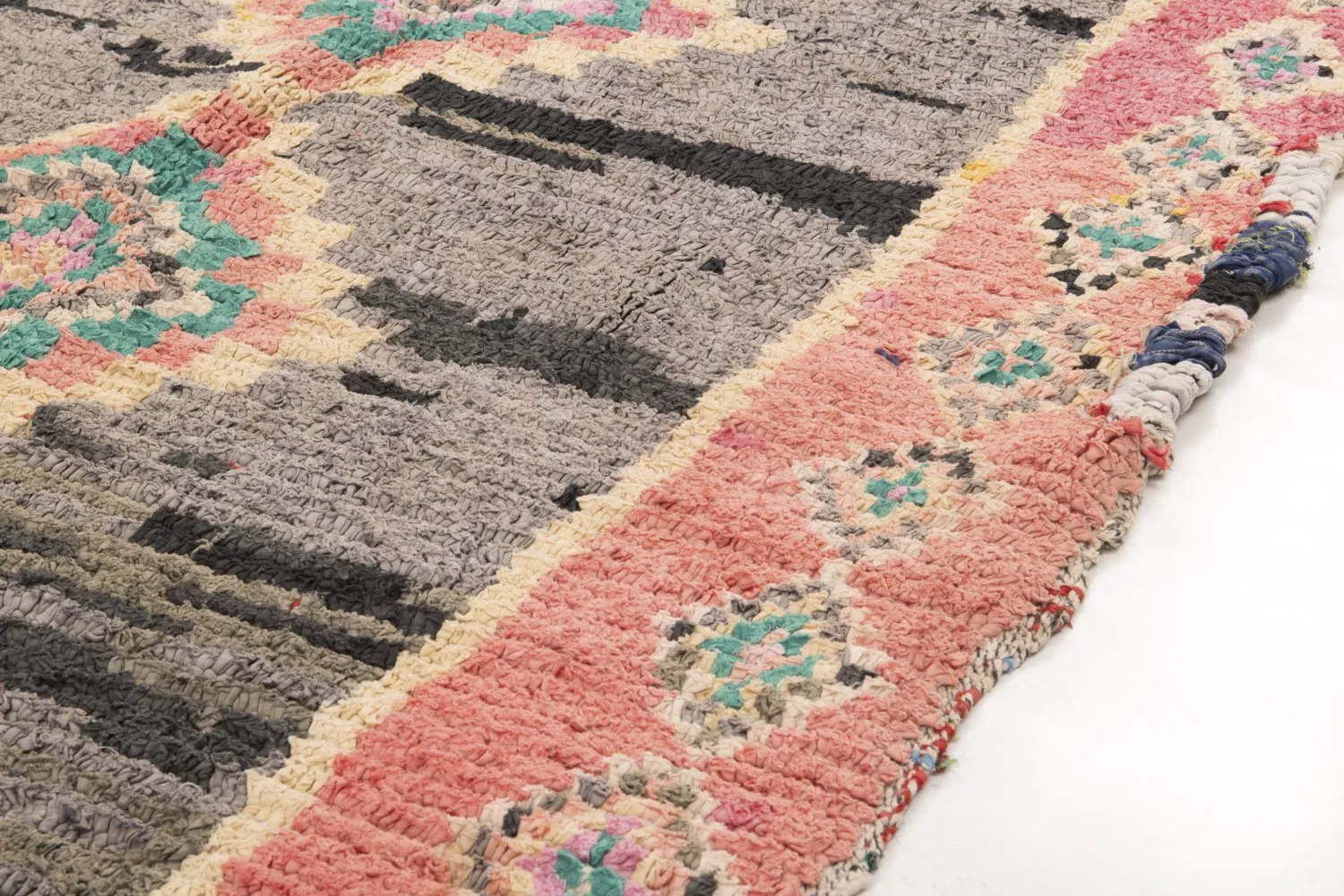Marokkansk berber tæppe Boucherouite 225 x 105 cm