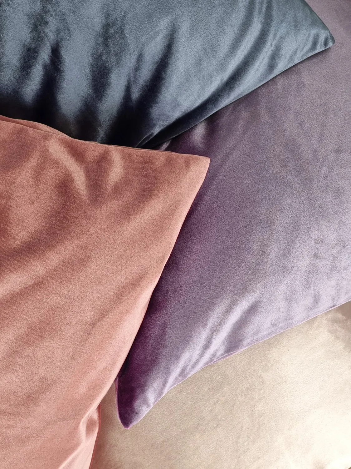 Pudebetræk - Puder af fløjl Marlyn (lys beige)