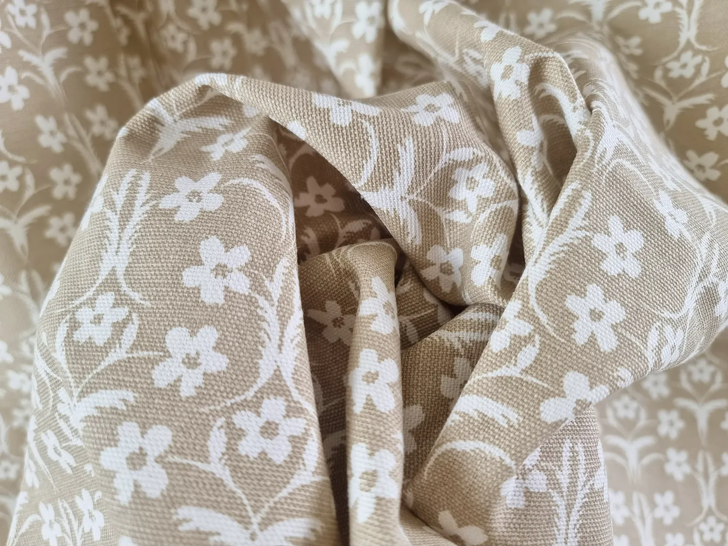 Gardiner - Bomuldsgardin Sari (sand)