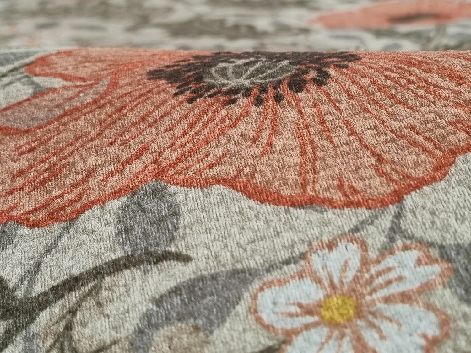 Rundt tæppe - Poppy (beige)