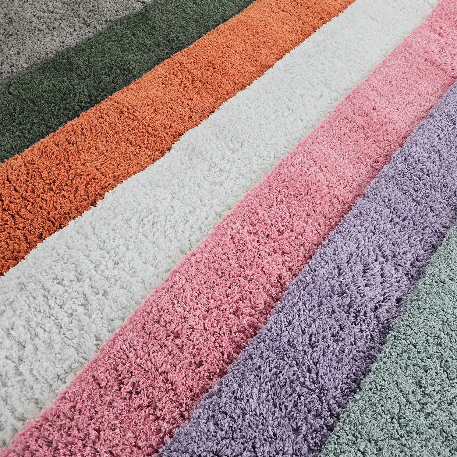 Ryatæpper - Combarro Solid Cotton Shaggy (lys lilla)