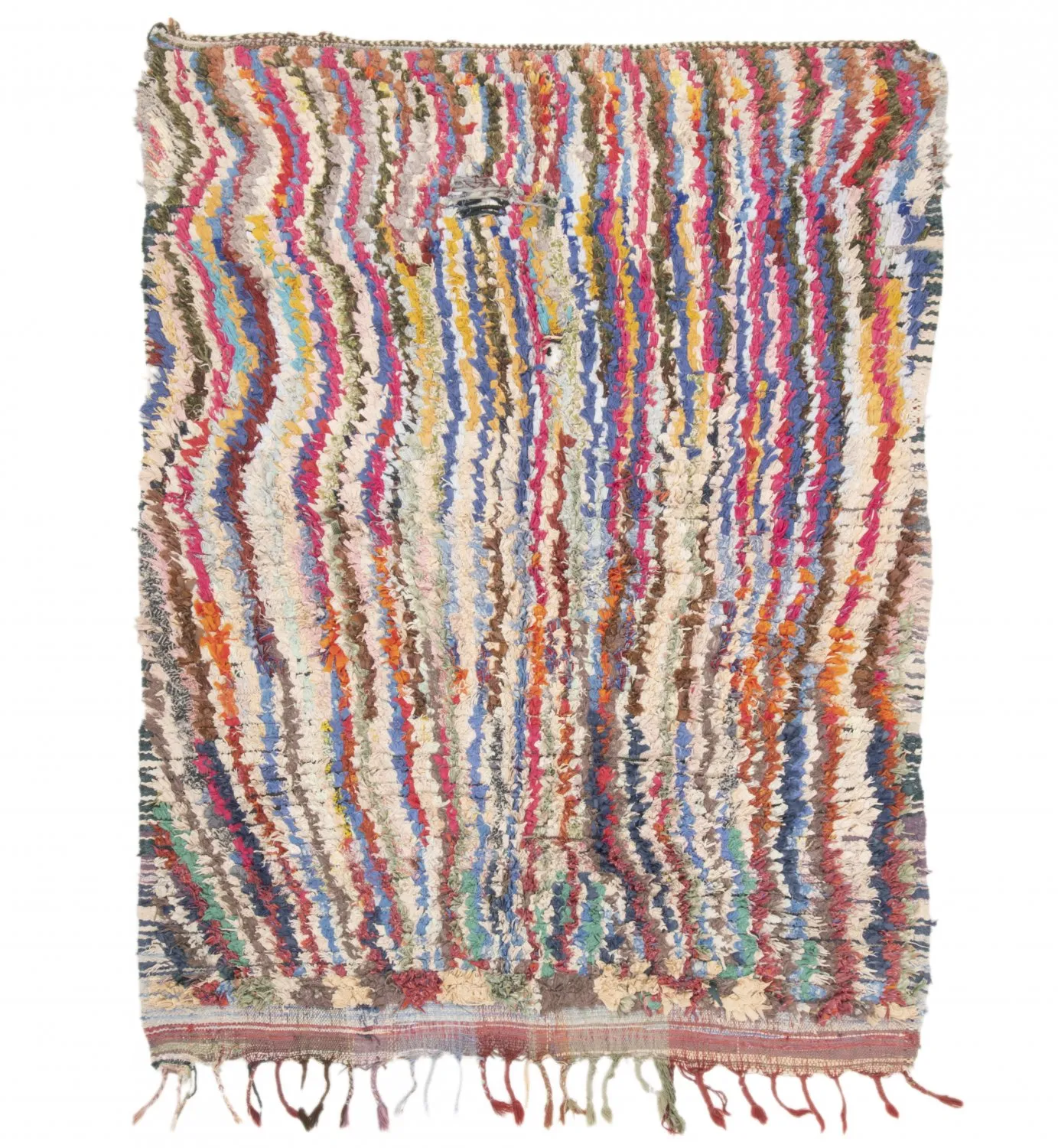 Marokkansk berber tæppe Boucherouite 195 x 150 cm