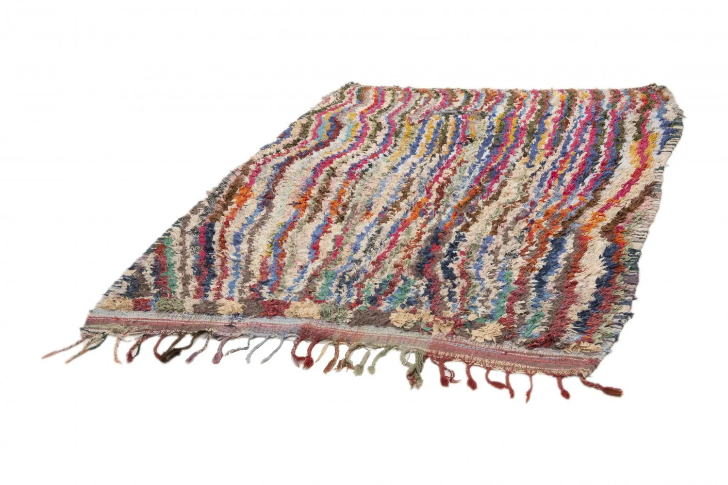 Marokkansk berber tæppe Boucherouite 195 x 150 cm