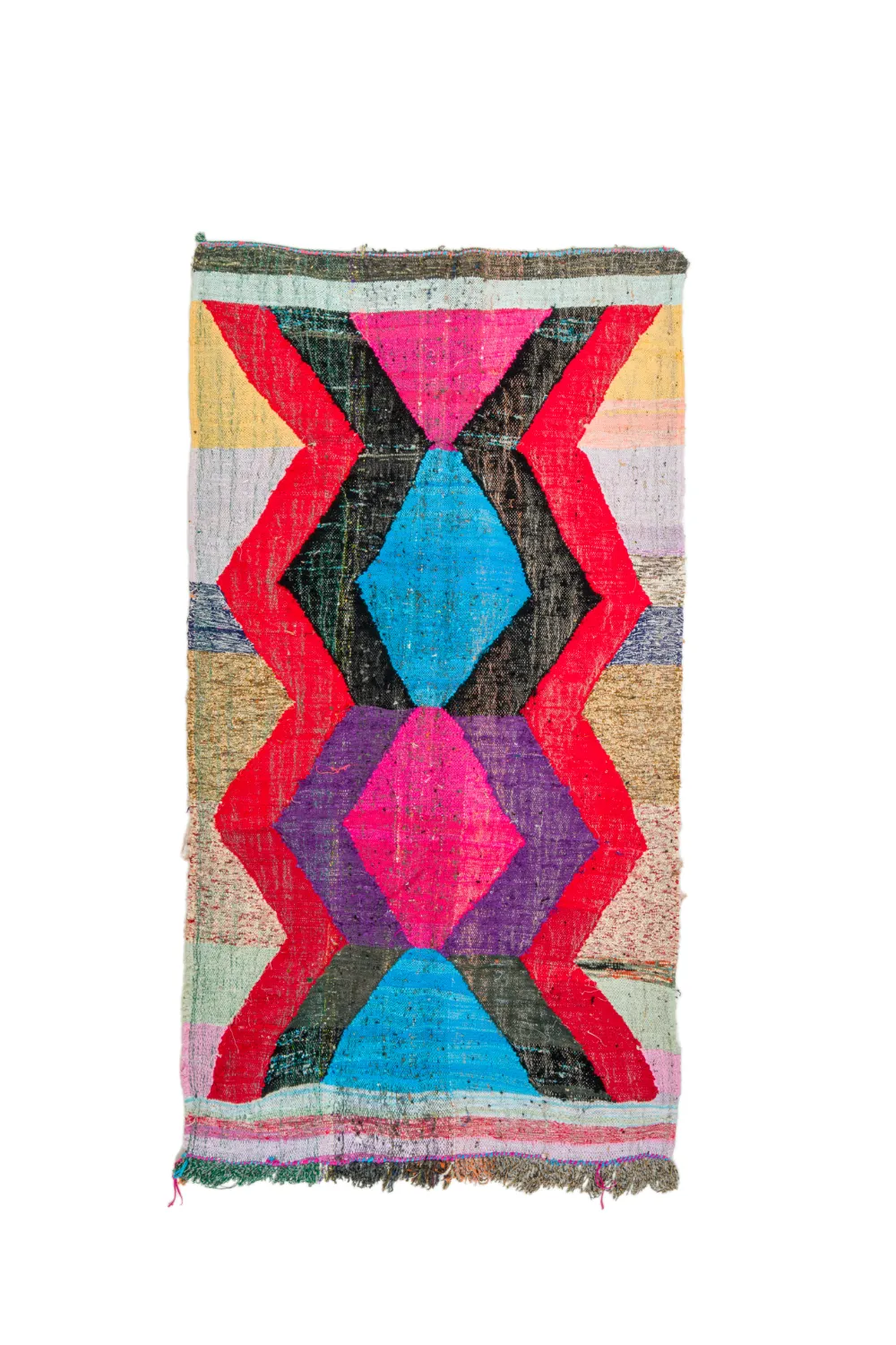 Marokkansk berber tæppe Boucherouite 125 x 235 cm