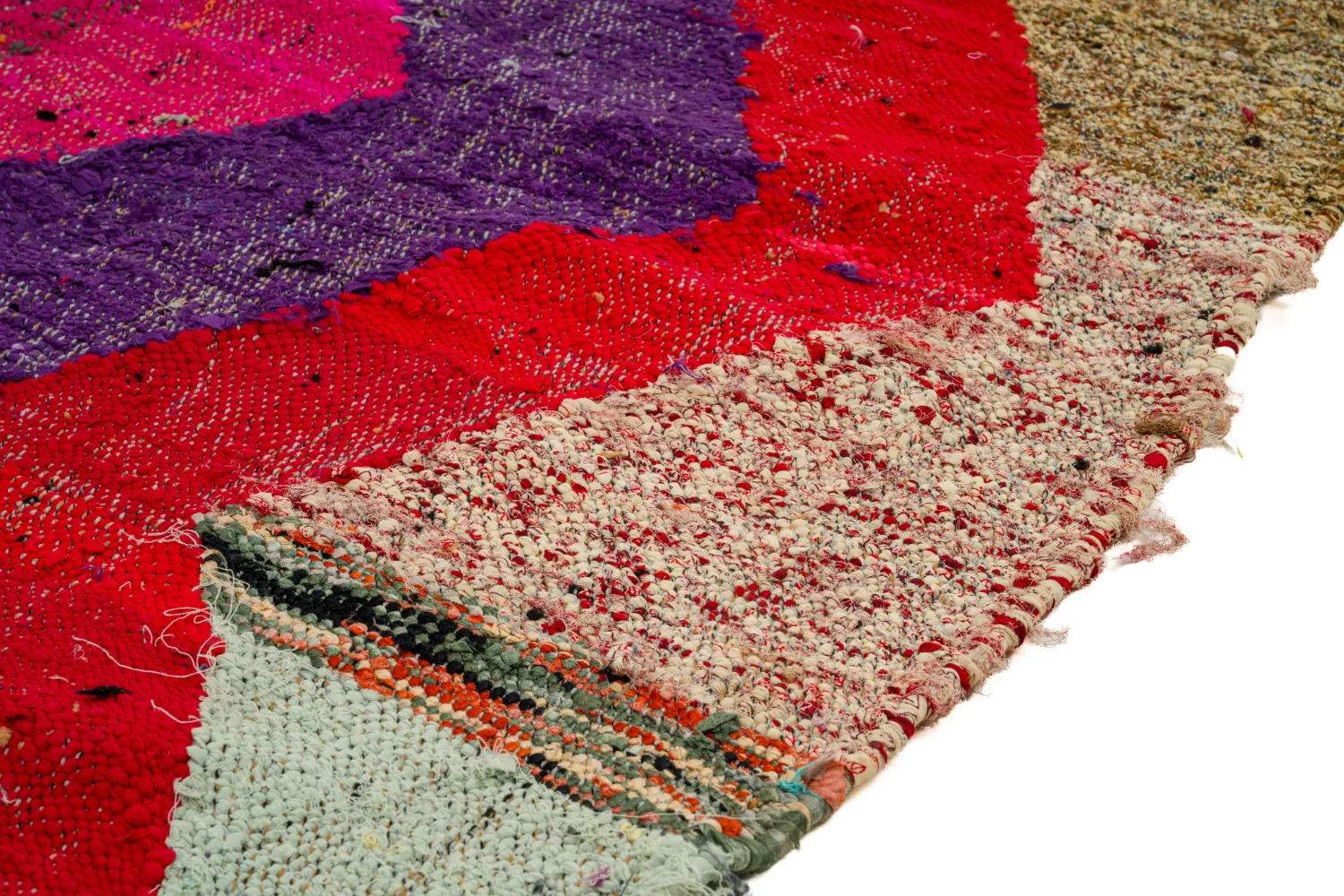 Marokkansk berber tæppe Boucherouite 125 x 235 cm