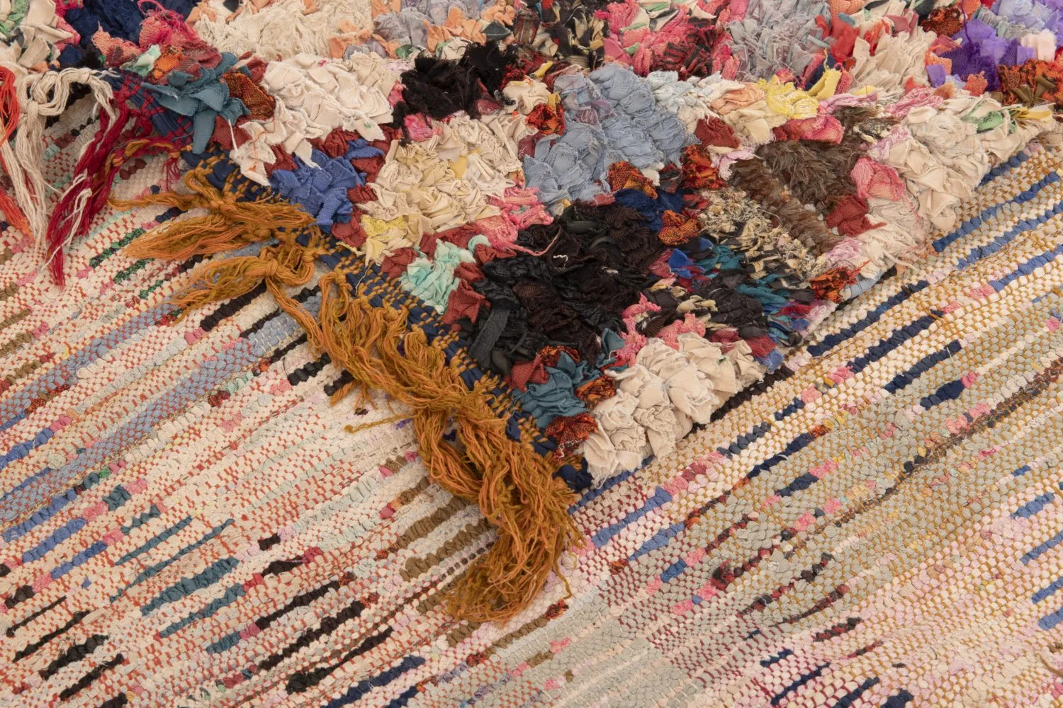 Marokkansk berber tæppe Boucherouite 295 x 120 cm