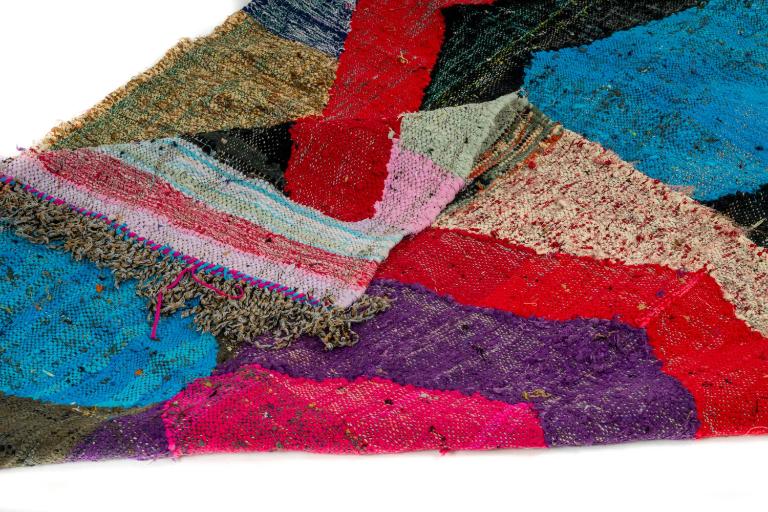 Marokkansk berber tæppe Boucherouite 125 x 235 cm