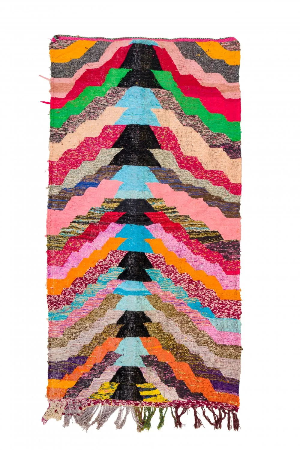 Marokkansk berber tæppe Boucherouite 125 x 250 cm