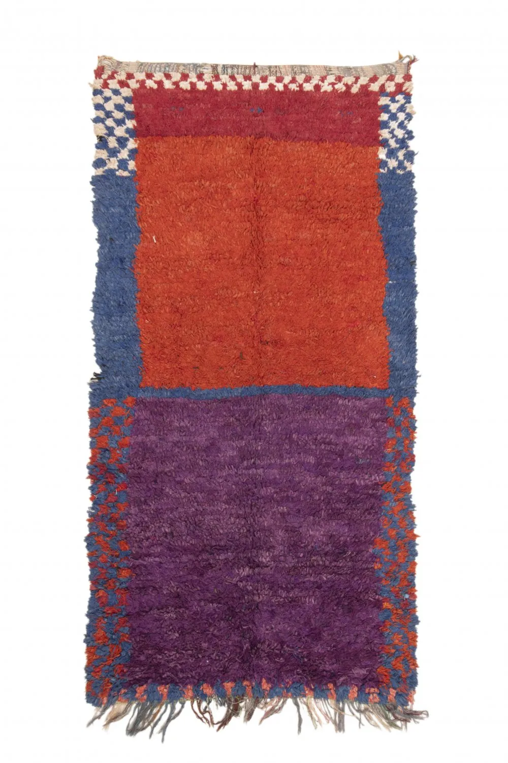 Marokkansk berber tæppe Boucherouite 240 x 130 cm