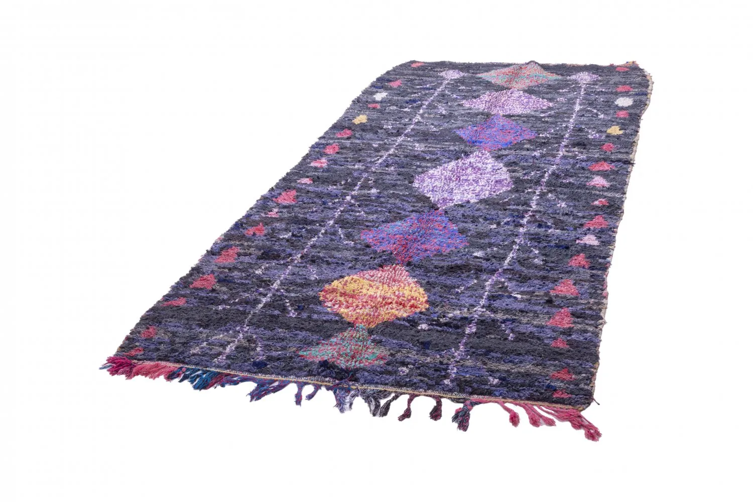 Marokkansk berber tæppe Boucherouite 285 x 135 cm