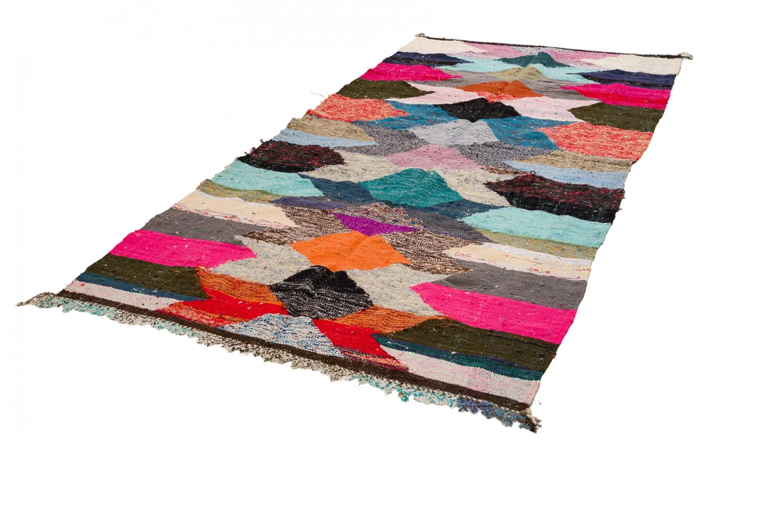 Marokkansk berber tæppe Boucherouite 145 x 295 cm